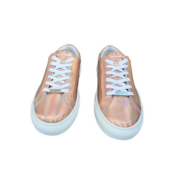 J/Slide NYC Rose Gold Met Leather Women’s Shoes - Picture 3 of 14